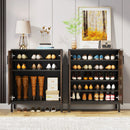 Axyaa 20-Pair Shoe Storage Cabinet: Modern 6-Tier Freestanding Organizer Rack