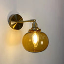 Axyaa Glass Wall Lamp Bedroom Bedside Nordic Minimalist Arm Wall Lights
