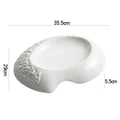 Axyaa Rock Patterned Ceramic Soup Plate Salad Plate Dessert Dish Sashimi Dish