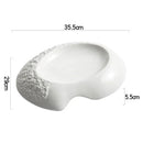 Axyaa Rock Patterned Ceramic Soup Plate Salad Plate Dessert Dish Sashimi Dish