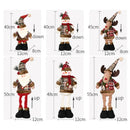 Axyaa Christmas Doll Ornaments Santa Snowman Elk Flexible Decor Xmas Gift