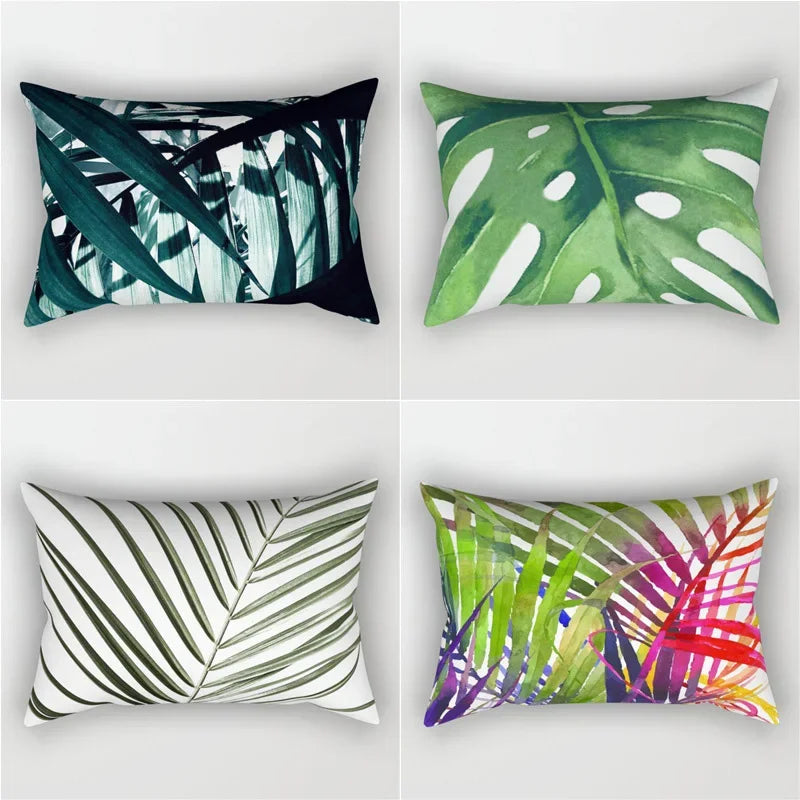 Axyaa Bohemian Plant Leaf Pillowcase for Home Decor 30*50