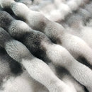 Axyaa Gradient Bubble Fleece Throw: Soft Plush Nap Blanket for Bedroom Sofa & Travel