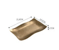 Axyaa Stainless Steel Retro Wave Plate for Dessert, Restaurant, and BBQ