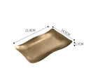 Axyaa Stainless Steel Retro Wave Plate for Dessert, Restaurant, and BBQ