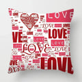 Axyaa Red Lips Heart Pillow - Black Love Sofa Car Cushion Cover