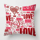 Axyaa Red Lips Heart Pillow - Black Love Sofa Car Cushion Cover