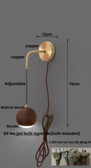 Axyaa Adjustable LED Wood Wall Sconce Light for Bedroom & Aisle