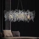 Axyaa Nordic Silver Crystal Chandelier Pendant Light - Elegant Luxury Design