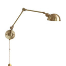 Axyaa Nordic Copper Wall Lamp Sconce Pull Chain Switch Indoor Lighting Bedroom Mirror Stair Light