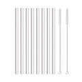 Axyaa Glass Straw Set - 3/5/10/11Pcs Reusable Eco Friendly Drinking Straws