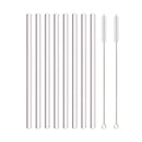 Axyaa Glass Straw Set - 3/5/10/11Pcs Reusable Eco Friendly Drinking Straws