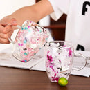 Axyaa Double Wall Glass Cup with Dried Flower Handle