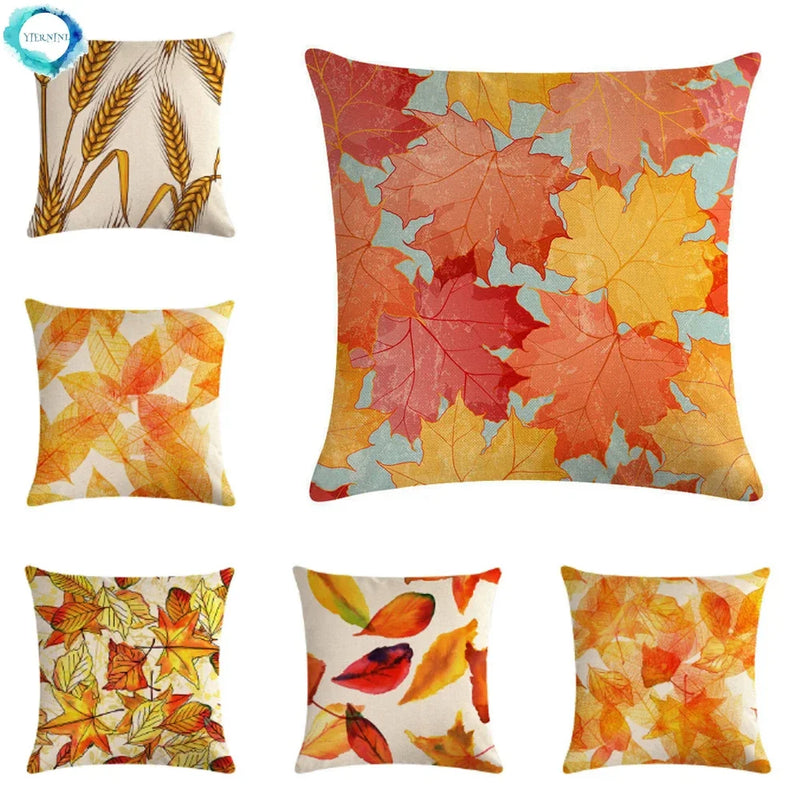 Maple Leaf Cushion Cover 45X45CM Home Decor Axyaa Cojin