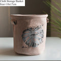 Axyaa Turtle Back Leaf Planter Pot with Burlap Handle: Stylish Home Decor & Storage Solution