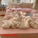 Axyaa Princess Lace Bed 4-Piece Set with Floral Cloud Design