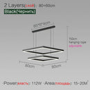Axyaa Modern LED Chandelier Pendant Light Fixture for Living Room Dining Room