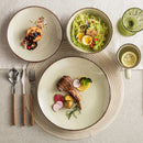 Axyaa Stoneware Ceramic Dinnerware Set: Plates, Bowls, Mugs - 16/32/48 Pieces