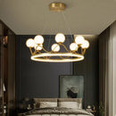 Axyaa Vintage Pendant Ceiling Chandelier for Indoor Dining Room and Living Room Lighting