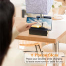 Axyaa Pull Chain Bedside Lamp with 2 Phone Stands and AC Outlet