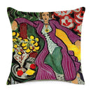 Axyaa Matisse Portrait Art Printed Cushion Cover 45X45cm
