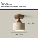Axyaa Travertine Stone Ceiling Lamp Chandelier for Home Living Room Dining Room