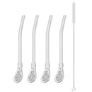 Axyaa Stainless Steel Dual-use Drinking Straw Set