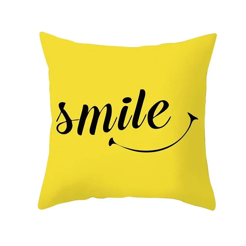 Pineapple Leaf Cushion Cover - Axyaa Summer Yellow Decor Pillowcase