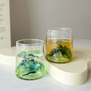 Axyaa Vintage Clear Glass Drink Cup Set - 250ml Capacity