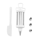 Axyaa Stainless Steel Cookie Gun Set with Icing Nozzles - Baking Tools