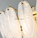Axyaa Nordic Feather Crystal Chandelier LED Suspended Lamp