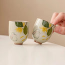 Axyaa Ceramic Tea Cups Set - 6PCS 50ML Chinese Kung Fu Master Cup