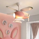 Axyaa Nordic Helicopter Ceiling Fan Chandelier: Creative Cartoon Baby Room Decorlamp