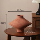 Axyaa Coarse Pottery Vase: Aesthetic Room Decor for Flowers, Plant Pot or Ornaments