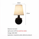 Axyaa Iron Wall Light European Bedroom Headboard Wall Lamp Mirror Headlight