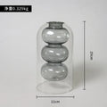 Axyaa Stained Glass Double Vase Hydroponic Flower Desktop Decoration