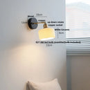 Axyaa Ceramic LED Wall Lamp with Rotate Up Down Feature and Pull Chain Switch