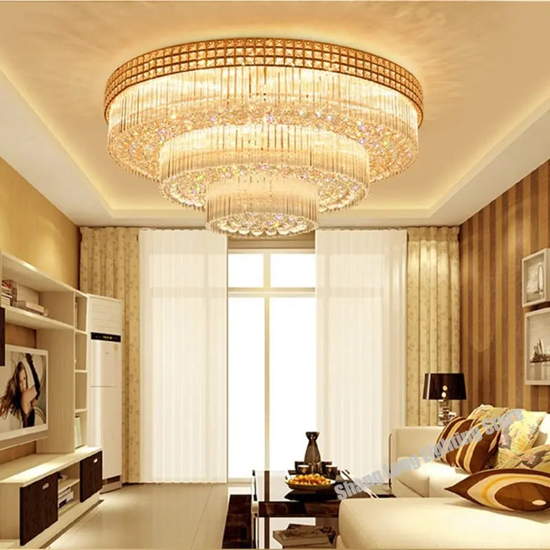 Axyaa Crystal LED Chandelier: Elegant Lighting for Home, Hotel, Kitchen, Bedroom