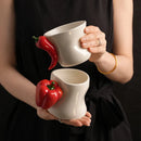 Axyaa Creative Pepper Handle Ceramic Mug for Coffee Lovers