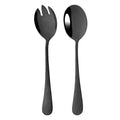 Axyaa Stainless Steel Salad Spoon Fork Set Unique Flatware Cutlery Dining Utensils