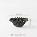 Axyaa Wave Edge Ceramic Fruit Plate Snack Bowl Set