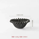 Axyaa Wave Edge Ceramic Fruit Plate Snack Bowl Set