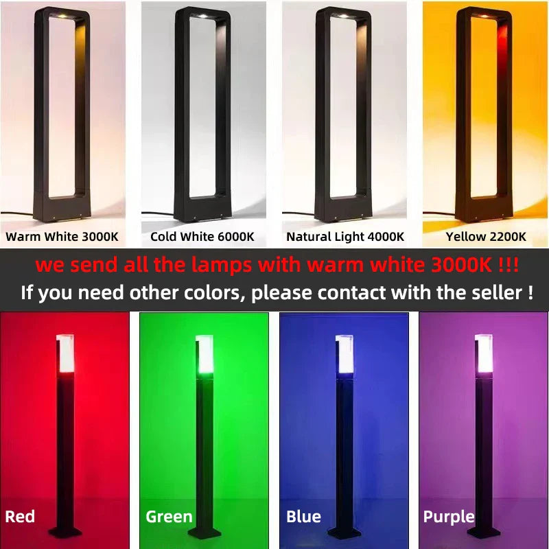 Axyaa Modern Waterproof Solar LED Garden Lawn Light for Outdoor Landscape Lighting