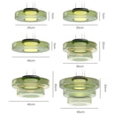Axyaa Amber Smoky Grey Glass Pendant Lamp - LED Ceiling Light
