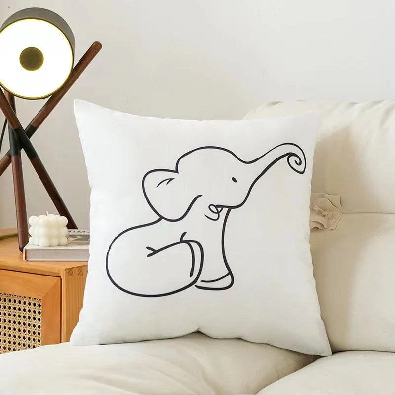 Axyaa Velvet Sofa Pillow Case Soft Fluffy Cushion Cover Modern Simple Style