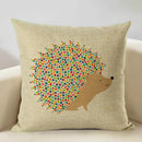 Axyaa Animal Linen Cushion Cover - Decorative Sofa Pillow - Home Decor - 45x45CM