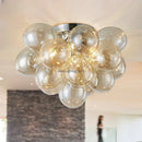 Axyaa Glass Chandelier LED Ceiling Lamp for Designer Home Decor