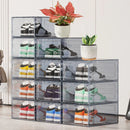 Axyaa Clear Shoe Box Storage Organizer Stackable Dustproof Plastic