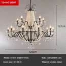 Axyaa Crystal Pearl Chandelier LED Pendant Lights Luxury Villa Decor
