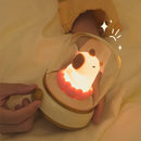 Axyaa Capybara Silicone Night Light: Rechargeable, Dimmable, Cute Cartoon Design